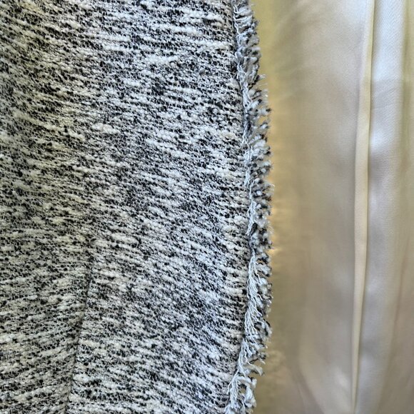SPRING SALE! Anne Klein suit jacket black and white boucle cream satin lining - Picture 4 of 6